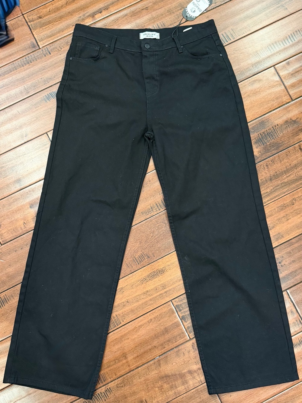 Men's Straight Black Jeans